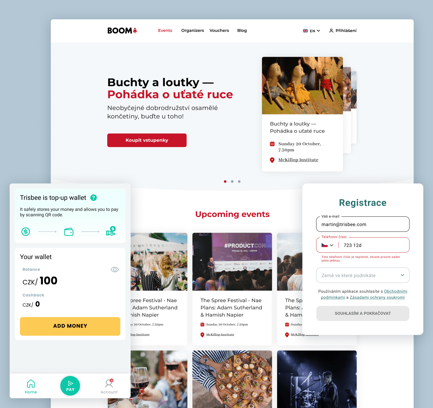 Trisbee & Boom Events project