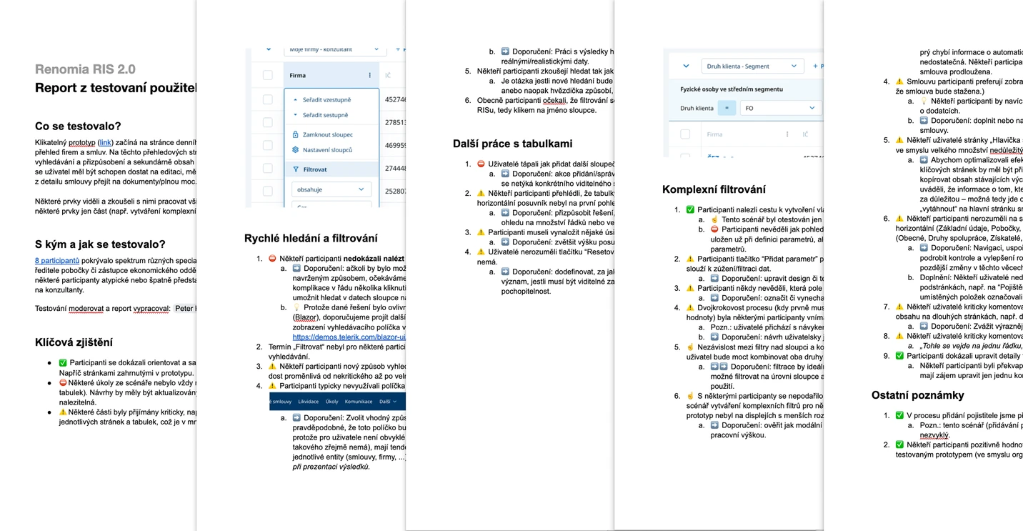 Findings and observations captured during the user testing sessions.