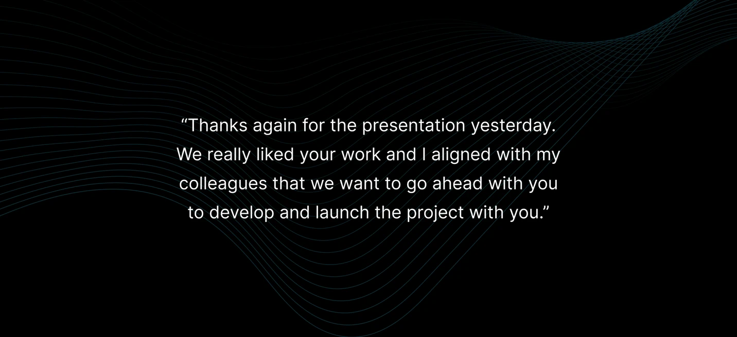 An excerpt from the client's first email about the project.